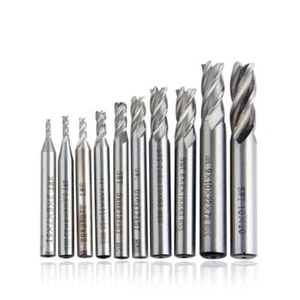 HSS gambo dritto 4 flauto estremità fresatrice slot trapano fresatura CNC diapositiva 1,5 mm-50 mm - Foto 1 di 7