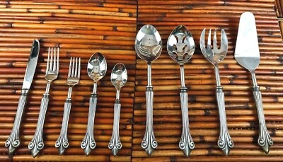 Towle * PEWTER KNIGHT Black Accent Stainless Flatware CHOOSE - CHOICE NEW (254) - Image 1 of 3