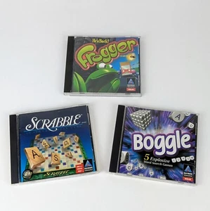 Lot of 3 Hasbro Interactive PC CD-ROM Games Frogger Scrabble And Boggle 90s - Picture 1 of 10
