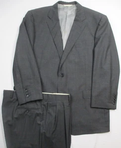 SAMUELSOHN SUPER 120'S SIZE 45R GRAY 2 BUTTON WOOL SUIT - Picture 1 of 12