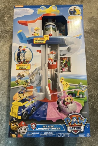 SEALED BOX Paw Patrol My Size Lookout Tower Chase Vehicle Lights & Sounds // NEW Cover