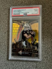 Drew Brees 2020 Panini Select HOT STARS GOLD PANDORA PRIZM /10 PSA 9 Mint