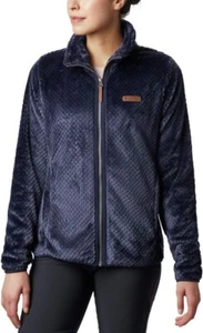 NEW Columbia Women's Fire Side II Sherpa Full Zip Jacket Navy Blue Size Small - Picture 1 of 15