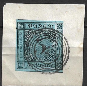 Germany, Baden, 1858. Michel 8, used. ”4” Aglasterhausen - 9/17 - Picture 1 of 1