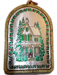 QUADRO QUADRETTO ICONA ARGENTO NATALE CASETTA NUOVO PICTURE SILVER CHRISTMAS - Picture 1 of 1