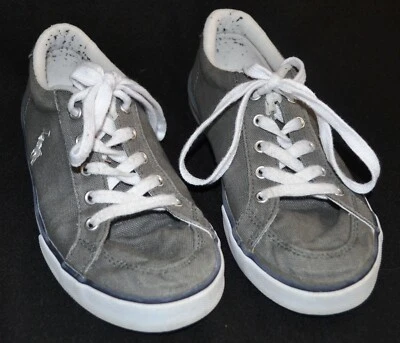 Zapatos de lona POLO para jóvenes en gris talla 4 1/2 Foto 1 de 4