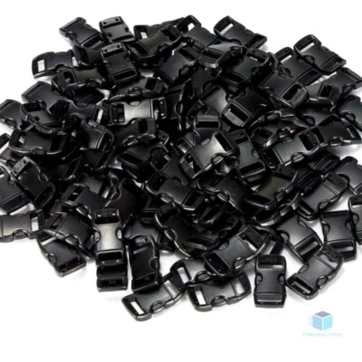 10MM PARACORD SCHNALLEN GEBOGEN SCHNALLE ARMBAND KLICKVERSCHLUSS SCHWARZ BUCKLE