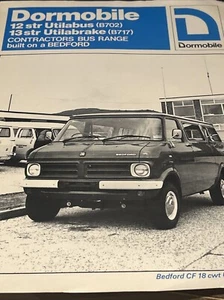 The Dormobile Bedford Utilabrake Utilabus Car Sales Brochure Frameable 1976 - Picture 1 of 2