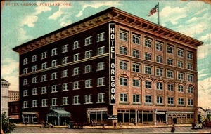 W.G. Mac FARLANE POSTAL-HOTEL OREGON, PORTLAND, OREGON-HECHO EN ALEMANIA BK83 - Imagen 1 de 2