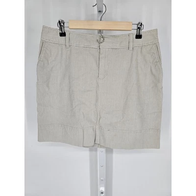 Merona Women's Short Cotton Striped Belt Loop Pockets Skirt Size 12 - Image 1 of 4