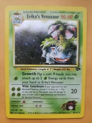 Pokémon TCG Erika's Venusaur Holo Rare Gym Challenge 4/132 Mint Condition - Image 1 of 4