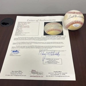 TED WILLIAMS Signed Official AL Baseball Sweet Spot JSA Full LOA Authentic - Picture 1 of 8