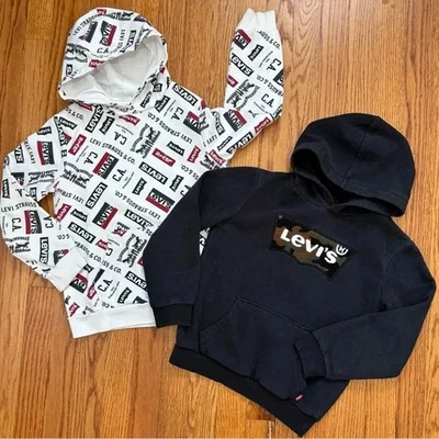 Levi’s Boys Logo Manga Larga Jersey Polar Sudadera con Capucha Paquete 2 piezas Foto 1 de 4
