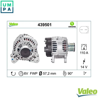 ALTERNATOR 439501 FOR SKODA OCTAVIA/II/Combi LAURA ROOMSTER/Praktik FABIA  VW - Image 1 of 4
