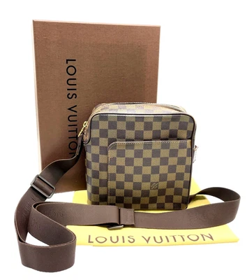 Auth LOUIS VUITTON Damier Ebene Olaf PM N41442 Crossbody Bag W/B SK110347 - Image 1 of 4