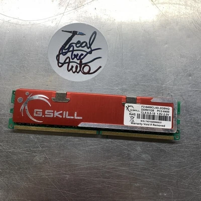 G.Skill PC2-6400 1GB DIMM 800 MHz DDR2 Memory (F2-6400CL5D-2GBNQ) - Image 1 of 2