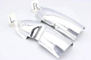 2007 Honda Goldwing GL 1800 Exhaust Pipe Heat Shield Left Right Set CHROME - Foto 1 di 7