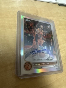 KEANU PINDER 2022-23 Topps NBL Chrome SILVER REFRACTOR AUTO Cairns Taipans - Picture 1 of 4