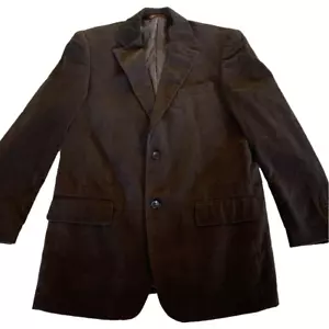 Blazer Massimo Genni Para Hombres Pecho Único Marrón Bolsillos Muesca Solapa Forrada 42R - Imagen 1 de 6