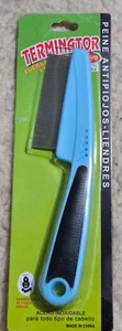 New Terminator Stainless Steel Lice Comb for Head Lice Treatment Blue - Picture 1 of 2