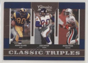 2010 Panini Classics Classic Triples Henry Ellard Cris Carter Irving Fryar HOF