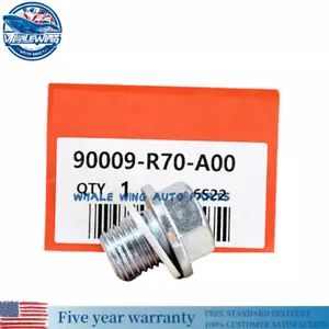 OEM For Honda/Acura Engine Oil Pan Drain Bolt Plug with Washer 90009-R70-A00 - Picture 1 of 3