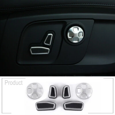 6PCS Inner Seat Adjustment Button Trim Cover For Alfa Romeo Giulia / Maserati - Imagem 1 de 4