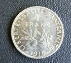 France   Francia   French Coin   Monnaie De 1 Franc Semeuse 1918 Spl Argent