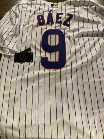 Javier Baez Chicago Cubs Custom Stitched Jersey Mens L New With Tags Cover