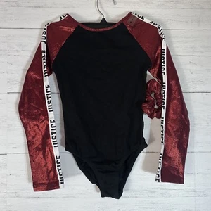 NWT Justice leotard dance gymnastics Girls size 8 with match scrunchie - Picture 1 of 4
