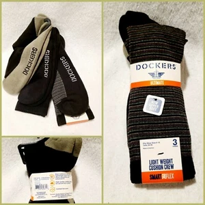 Paquete de 3 calcetines Dockers para hombre Ultimate cojín ligero multicolor talla 6-12 - Imagen 1 de 8