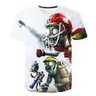 Kids 3D Plants vs. Zombies Game Casual Short Sleeve T-Shirt Tee Pullover Top UK