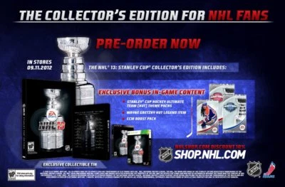 NHL 13 *STANLEY CUP EDITION* (XBOX 360) [Limited Collector's EMBOSSED STEELBOOK] - Image 1 of 3