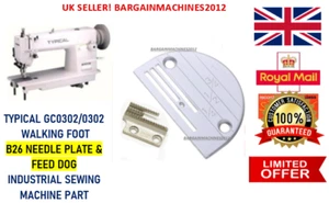 PLACA DE AGUJA TÍPICA 0302 PIE PARA CAMINAR B26 Y PIEZA DE MÁQUINA DE COSER INDUSTRIAL PARA PERRO - Imagen 1 de 5