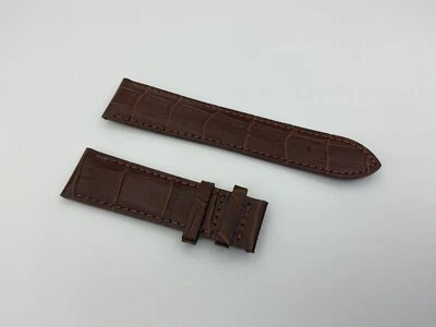 AUTÉNTICO TISSOT NUEVO 22MM MARRÓN GENUINO CUERO COCODRILO CORREA PULSERA Foto 1 de 3
