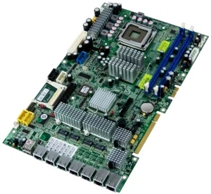 Mainboard Portwell PPAP-3761VL-Z091 LGA775 2x DDR2 + Riser ABN-134 4x RJ-45 - Picture 1 of 2