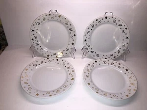 PAMPERED CHEF Celebration Holiday Dessert Plates Set of 4 Simple Additions - Picture 1 of 6