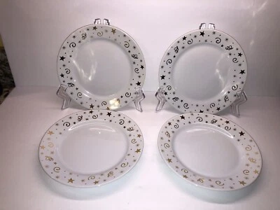 PAMPERED CHEF Celebration Holiday Dessert Plates Set of 4 Simple Additions - Image 1 of 4