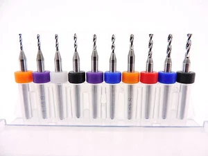 1.05mm to 1.95mm Tungsten Micro Drill Bits Japanese CNC PCB Dremel Installation - Picture 1 of 1