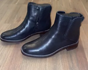 Franco Sarto Damen-Lederstiefeletten schwarz Ziehlasche Marcus-Zehe Blockabsatz 6 M, NEU - Bild 1 von 8