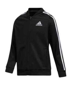 Adidas Unisex Iconic Tricot Jacket - Big Kid - SZ M(10/12) - Black - Defect - Picture 1 of 9