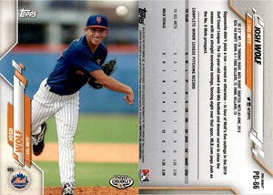 Josh Wolf 2020 Topps Pro Debut Baseball Card PD-66  GCL Mets