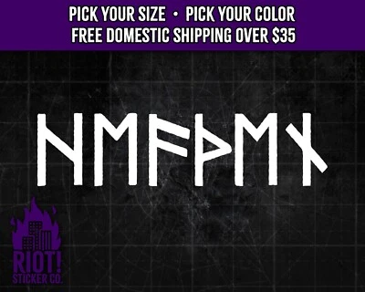 Calcomanía runas paganas para coche, vikingo, nórdico, calcomanía nórdica, Odín, calcomanía rúnica Foto 1 de 4