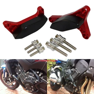 Red Engine Cover Guard Crash Slider Protector For YAMAHA Fazer FZ-1 FZ-8 2010- - Picture 1 of 7