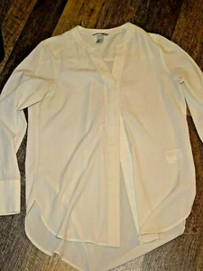 H&M blouse top shirt ~ off white size 12 women large - Picture 1 of 8
