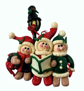 Vintage Christmas Gingerbread Carolers Resin Ornament 4.5" inches RARE Xmas - Picture 1 of 6