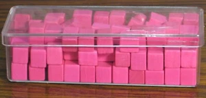 Risk Board Game Replacement Wood Army Tokens - Pink - Parker Brothers 1968 Vtg - Picture 1 of 2