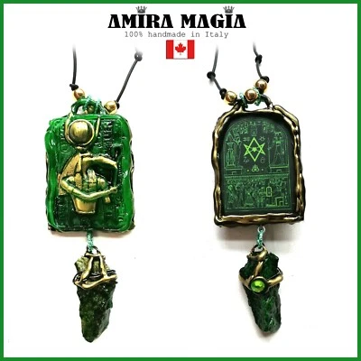 Egyptian God Thoth Ancien Egypt Pharaon Jewelry Pendant Emerald Tablet Papyrus - Image 1 of 4