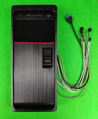 PANNELLO FRONTALE CASE COMPUTER CHASSIS USB 3.0 PC GAMING MASCHERINA LED PULSANT - Immagine 1 di 4