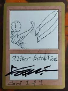 Chriss Moeller Original Art Sketch Signed Drawn on MTG Card * 1 of 1 * - Picture 1 of 2